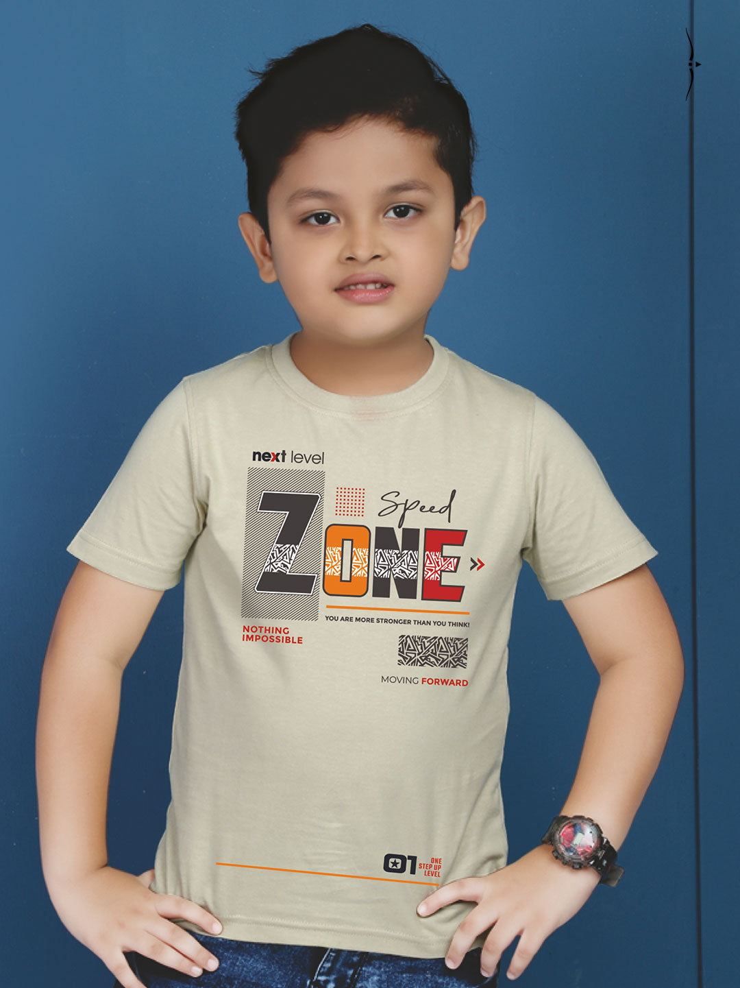 20-20 T-Shirt For Boys-Beige1
