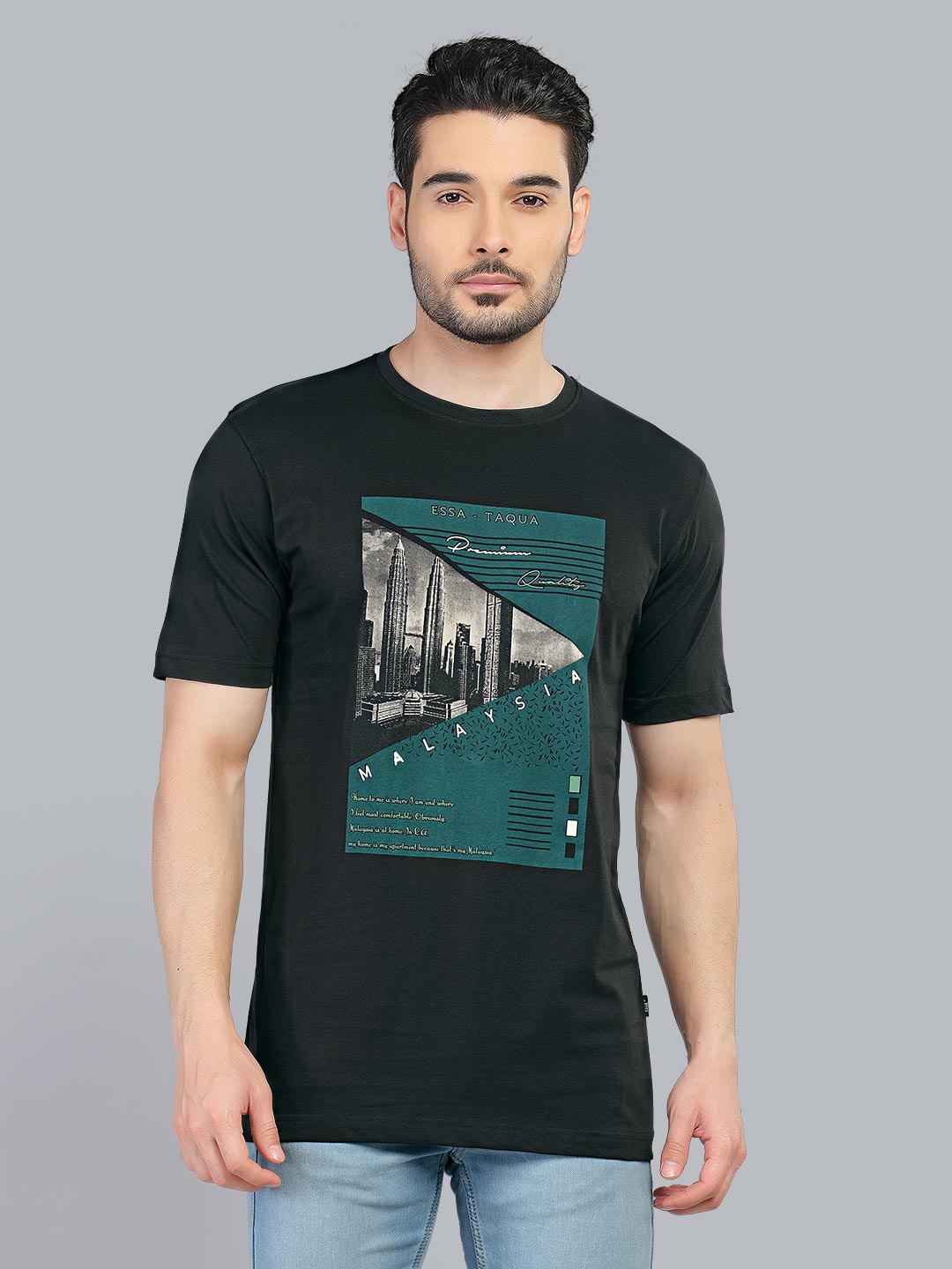 Men's Graphix Printed Cotton T-Shirts | Round Neck Casual Tees