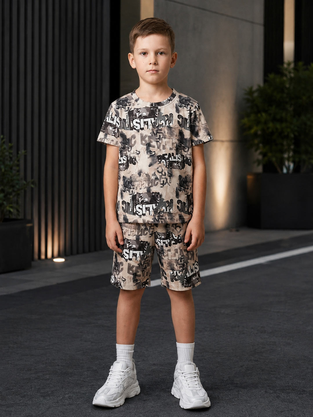 Boys Printed Co-ord Shorts Set