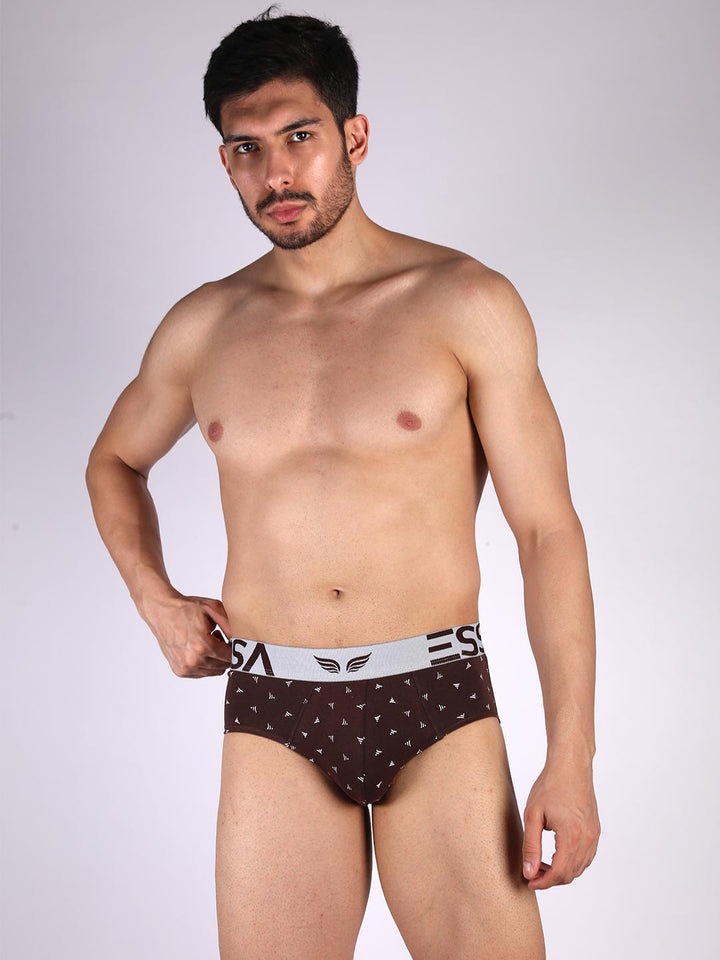mr fit 105 printed brief #color_bistre