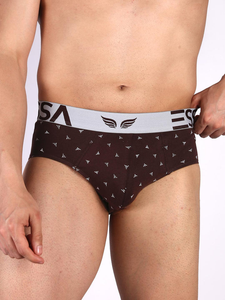 mr fit 105 printed brief #color_bistre