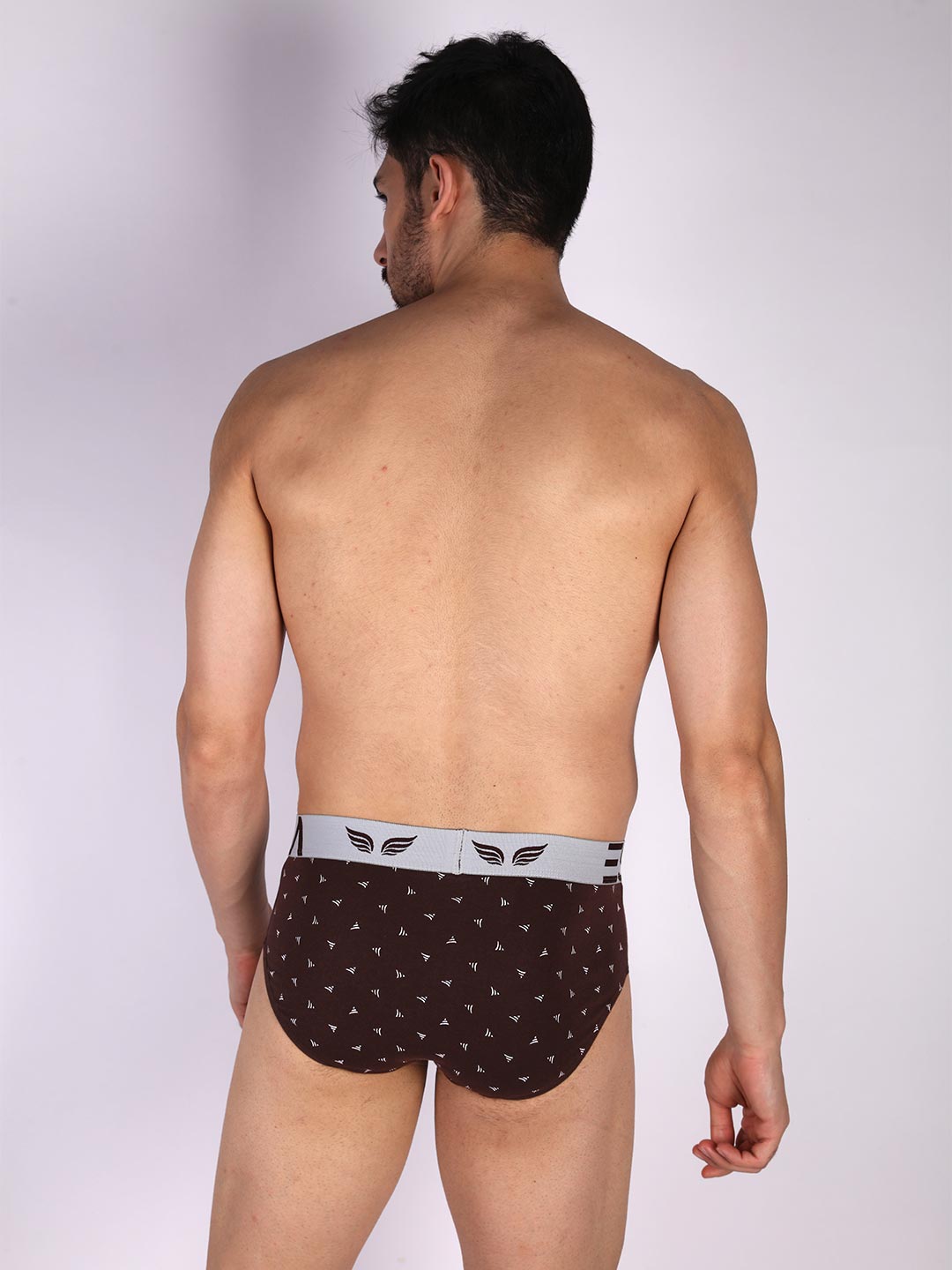 mr fit 105 printed brief #color_bistre