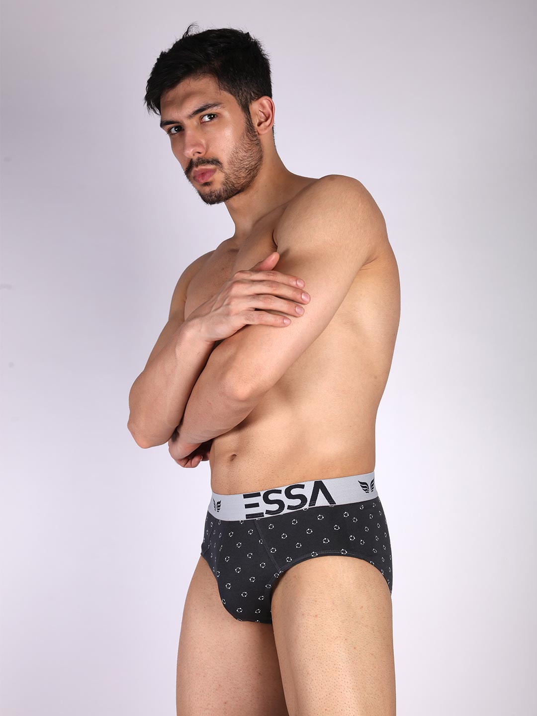 mr fit 105 printed brief #color_charcoal-grey