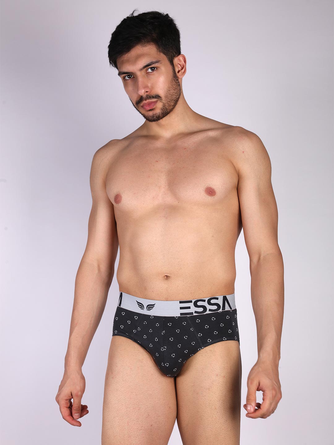 mr fit 105 printed brief #color_charcoal-grey