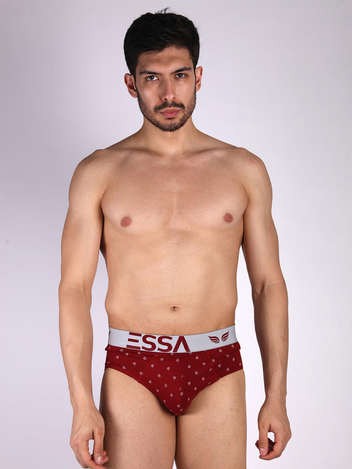 mr fit 105 printed brief #color_dark-red