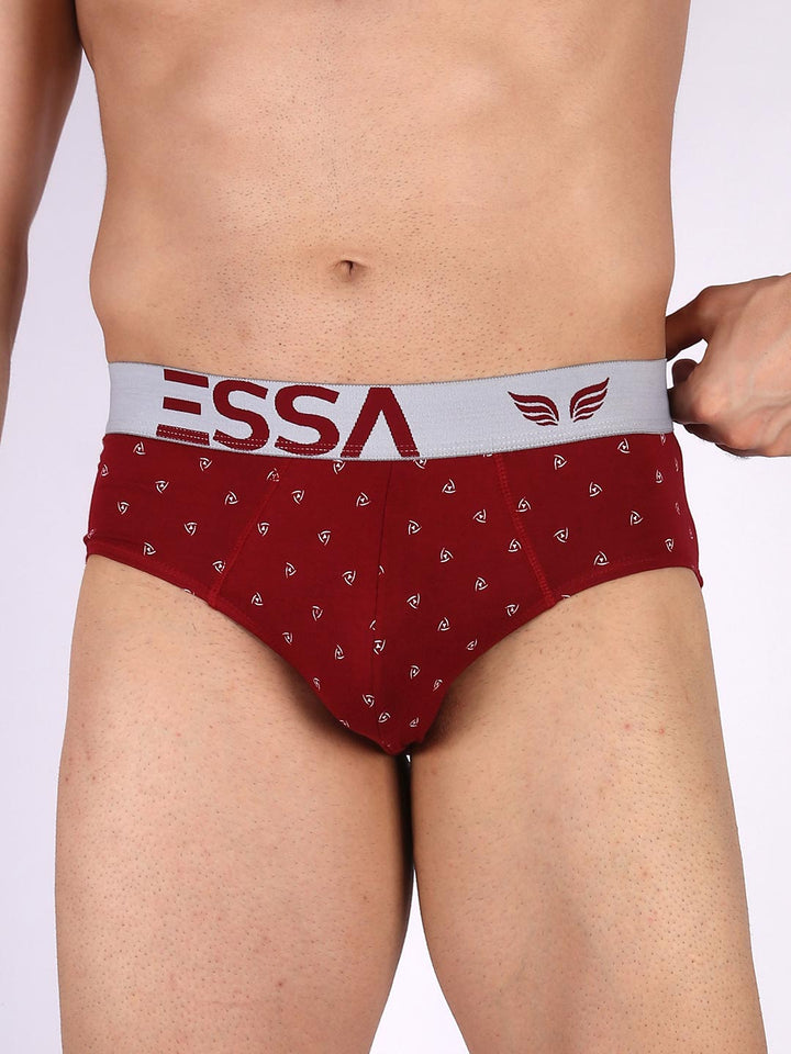 mr fit 105 printed brief #color_dark-red