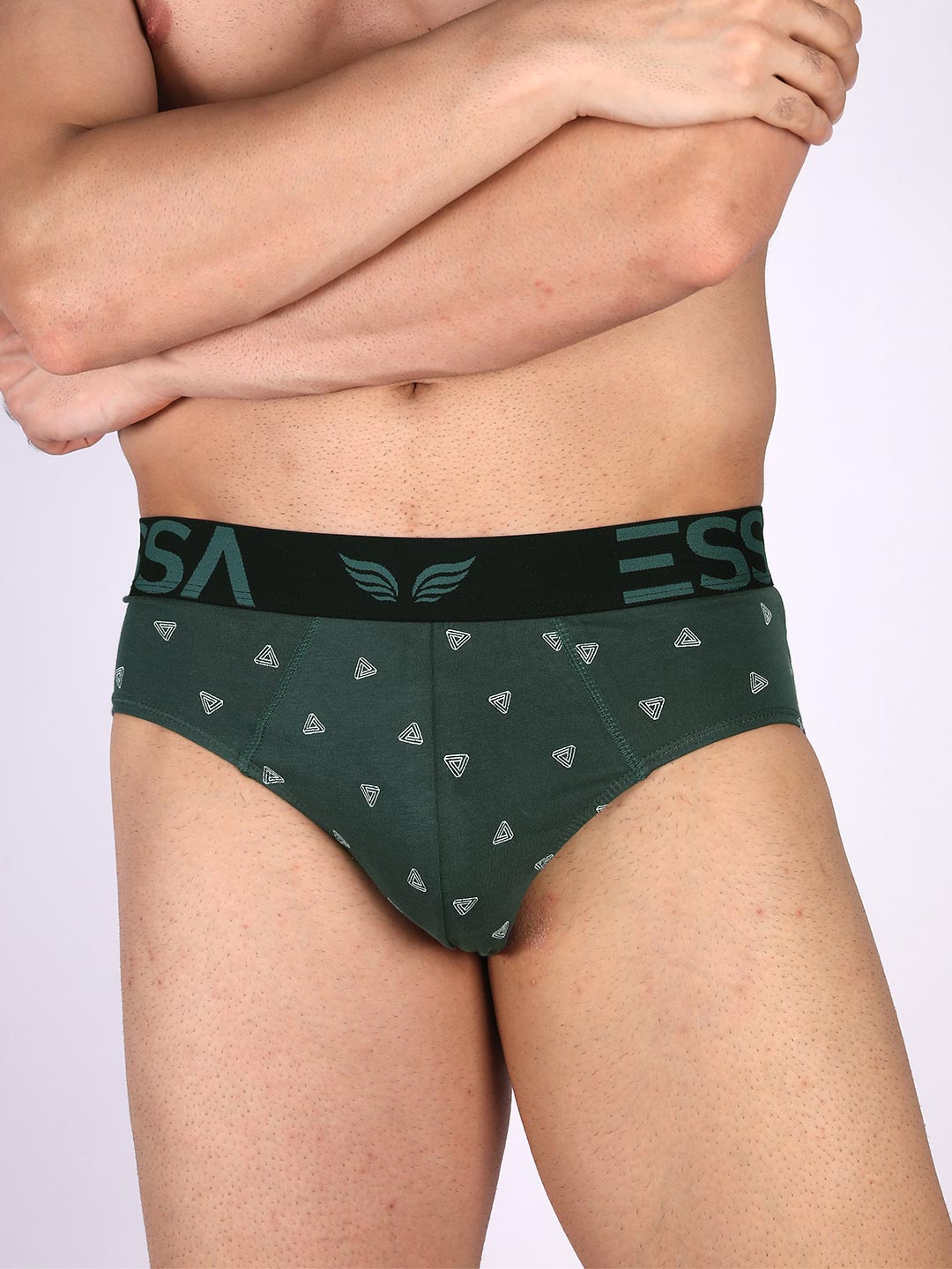 mr fit 105 printed brief #color_spanish-green