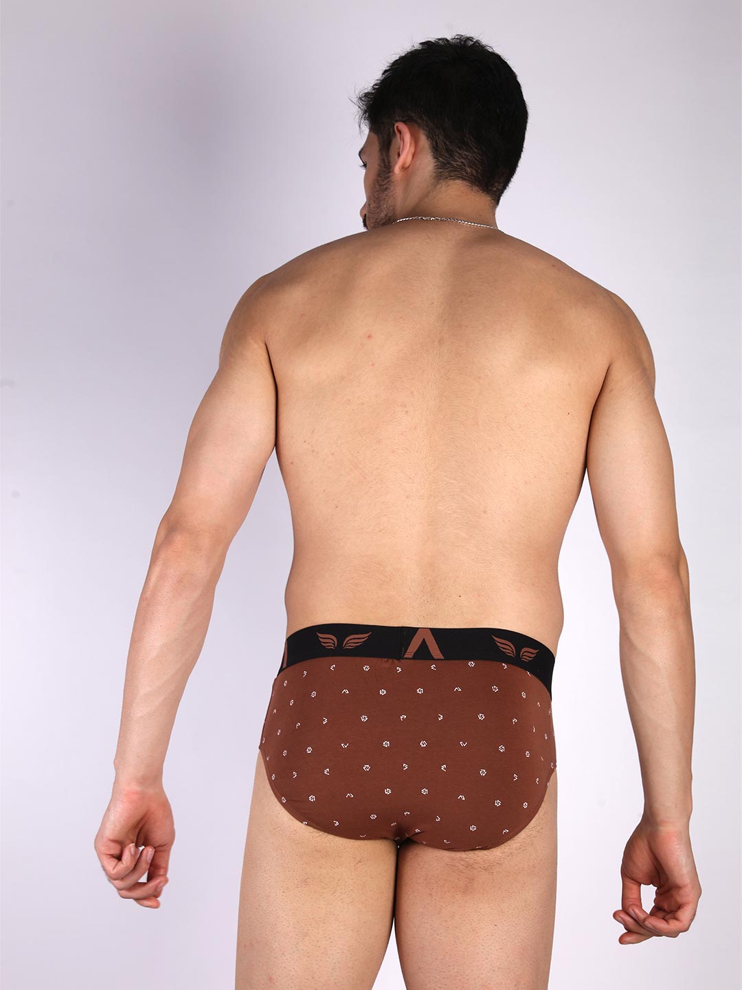 mr fit 105 printed brief #color_clay-brown