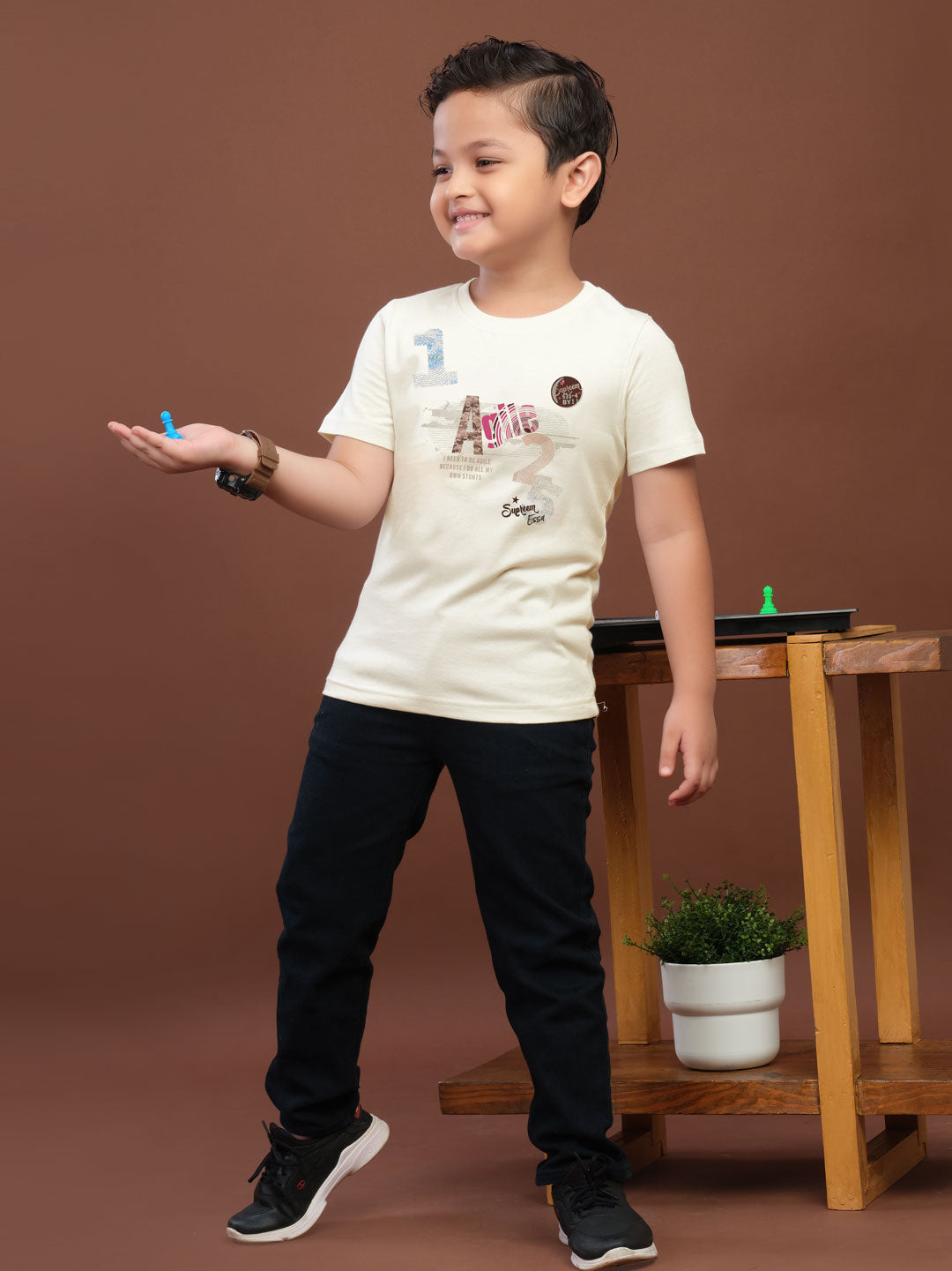 babu classic t-shirt for boys #color_albescent-white