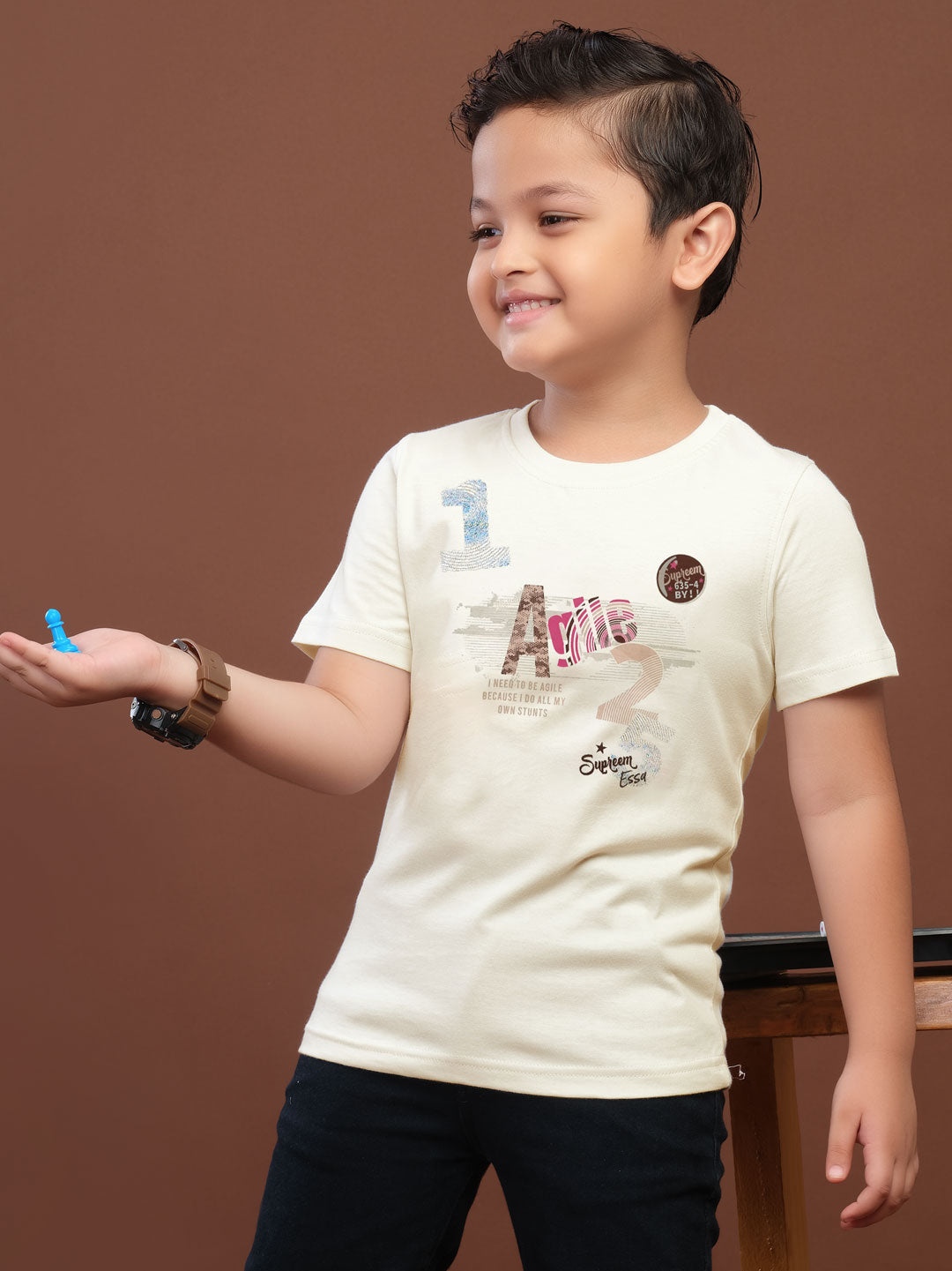 babu classic t-shirt for boys #color_albescent-white