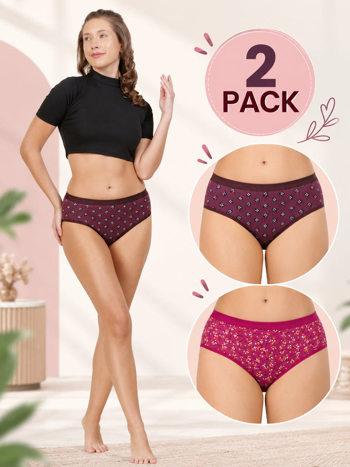 Angel Women Printed Panties (Pack Of 2)