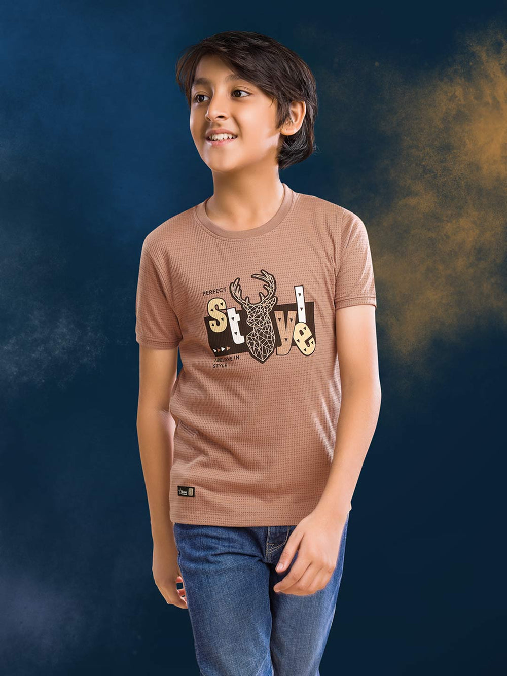 printed round neck t-shirt for boys #color_puse