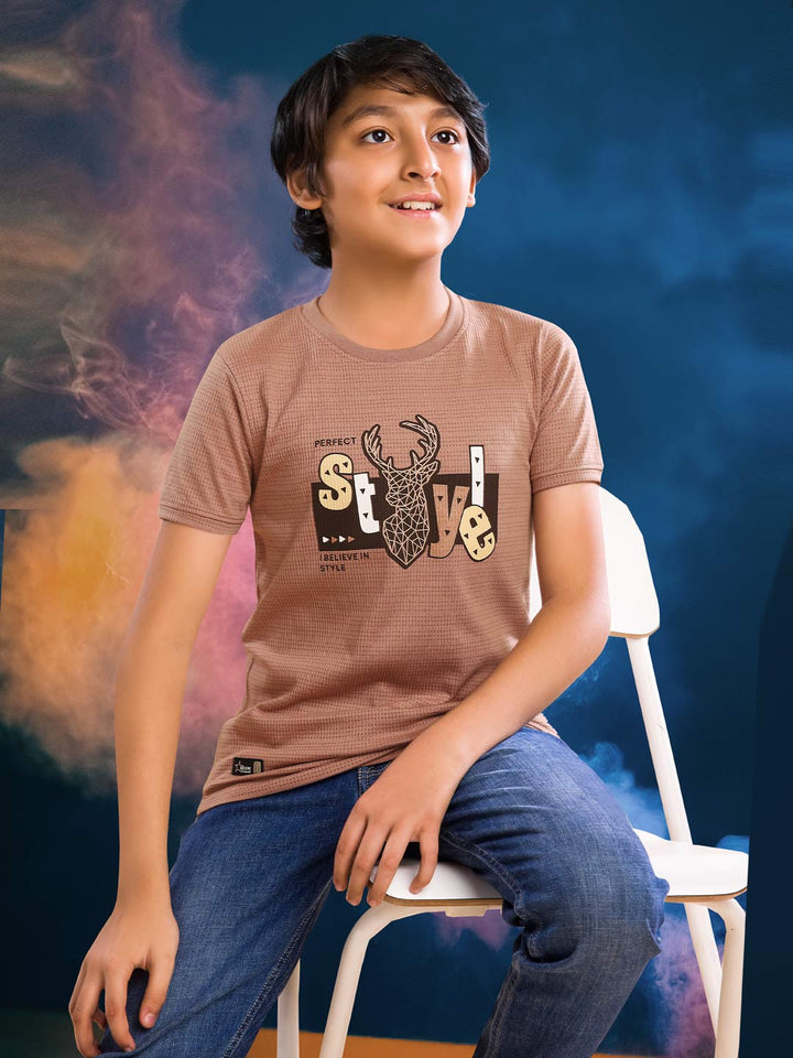 printed round neck t-shirt for boys #color_puse