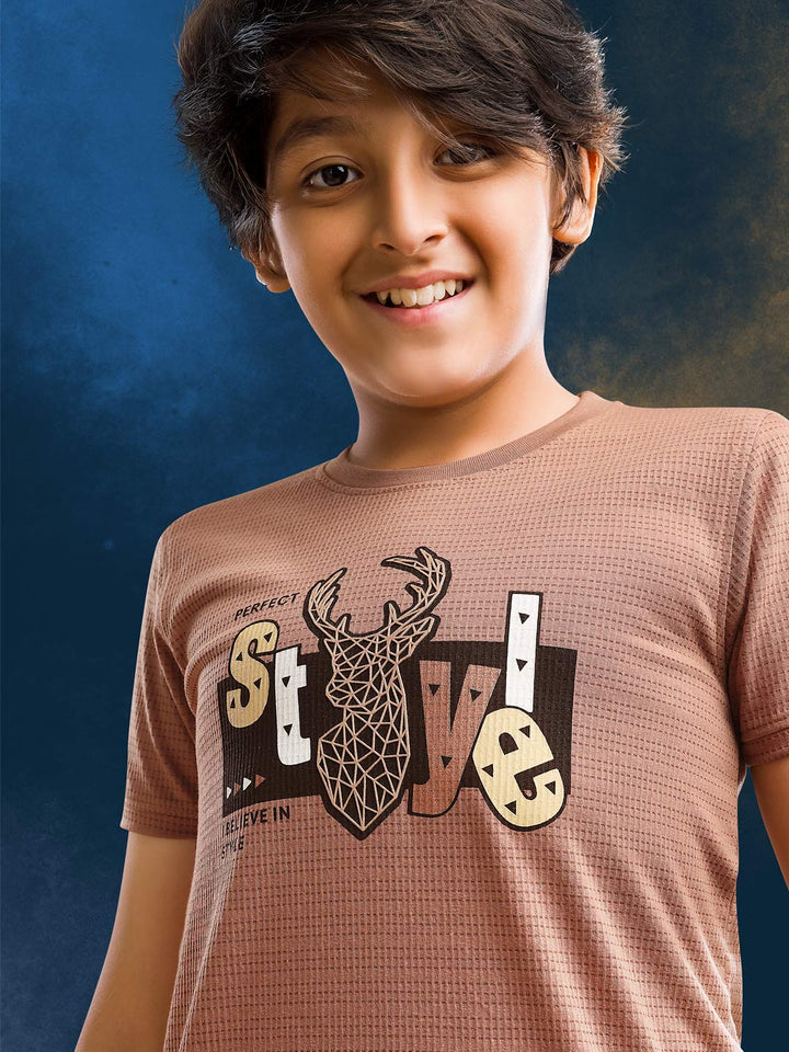printed round neck t-shirt for boys #color_puse