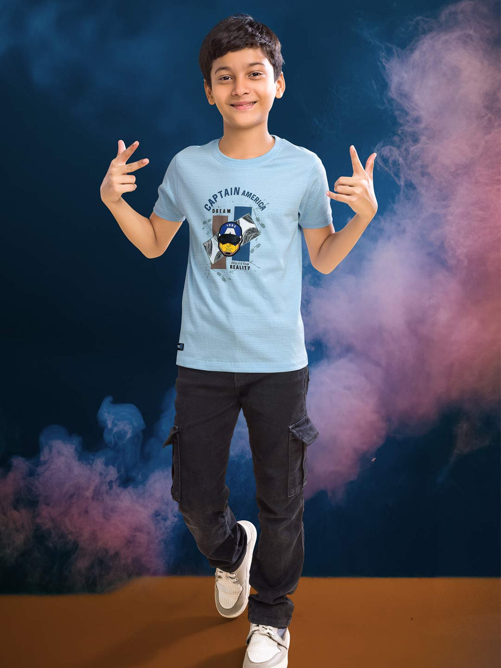 printed round neck t-shirt for boys #color_blizzard-blue