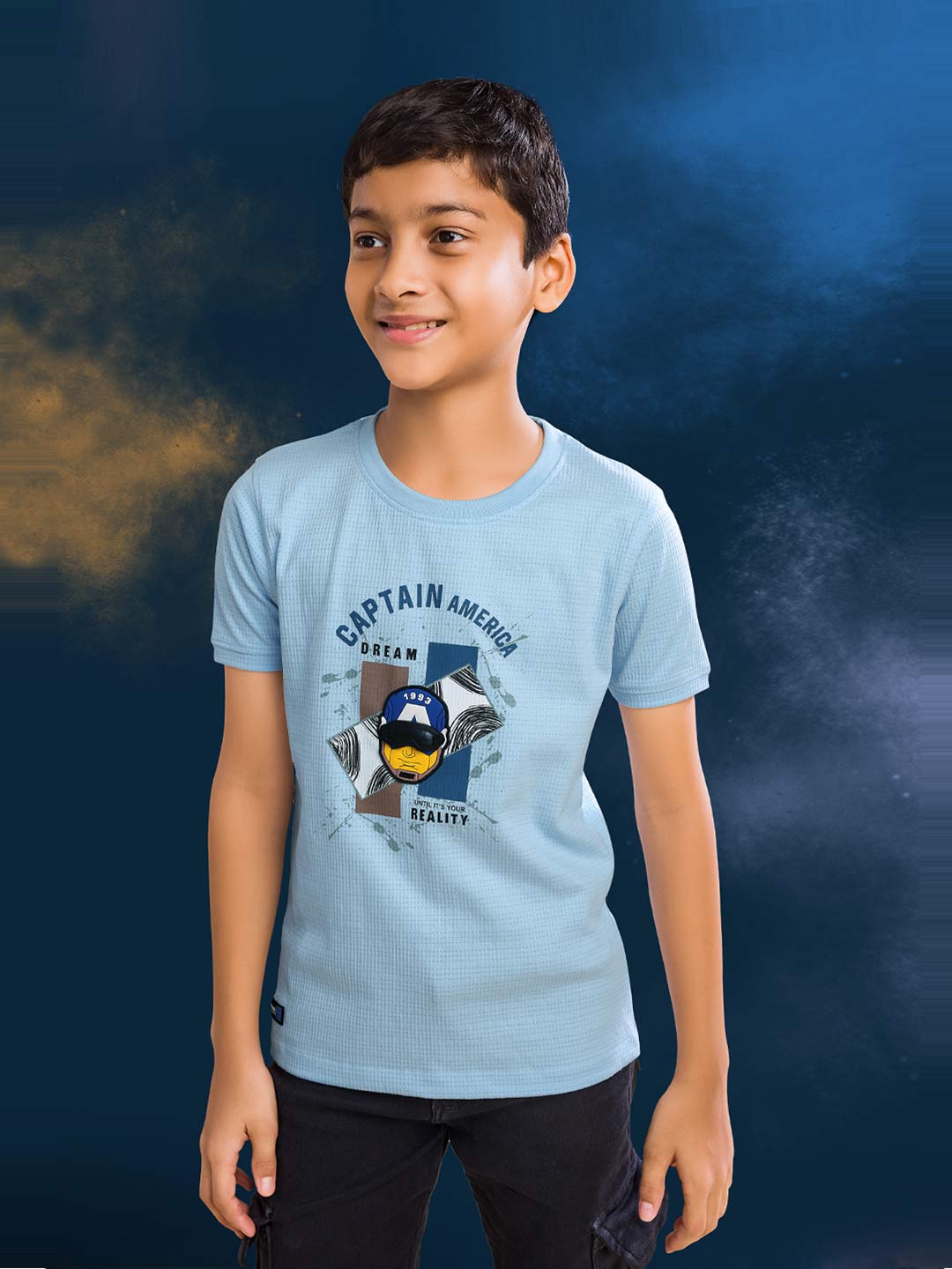 printed round neck t-shirt for boys #color_blizzard-blue