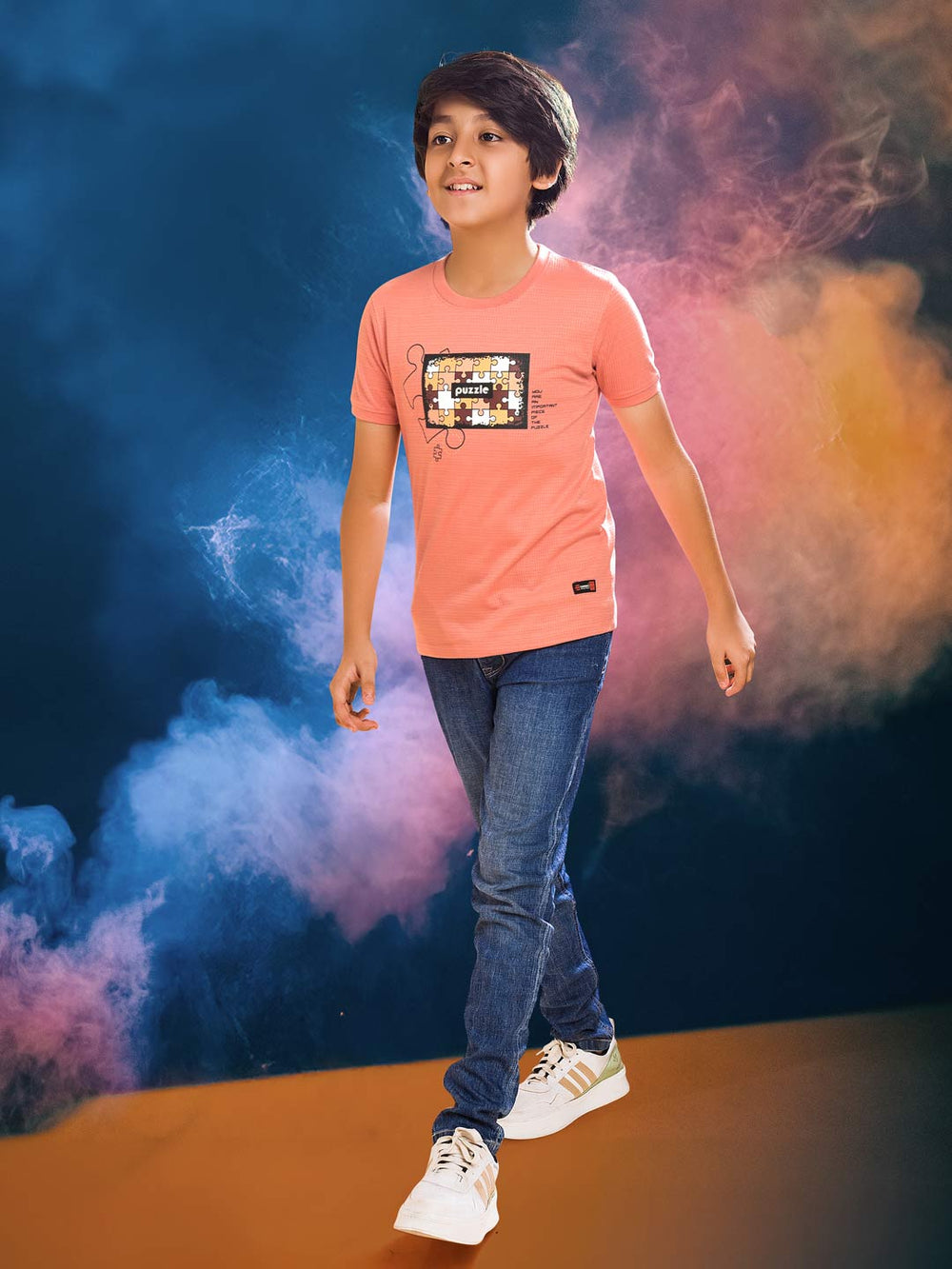 printed round neck t-shirt for boys #color_blush