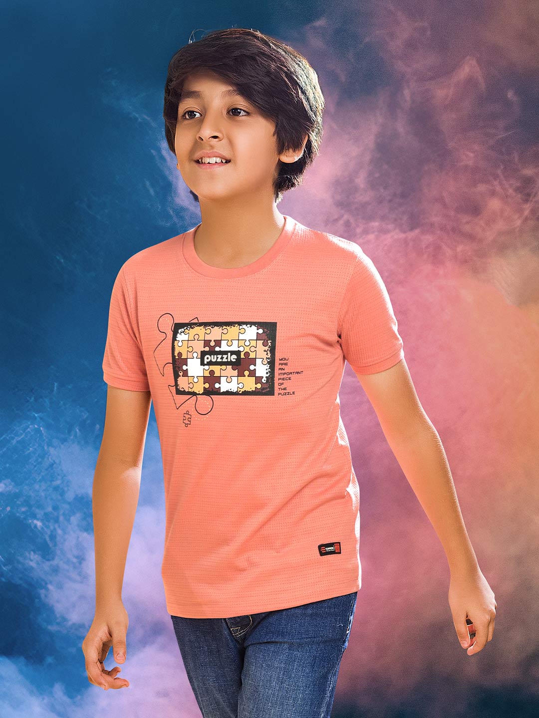printed round neck t-shirt for boys #color_blush