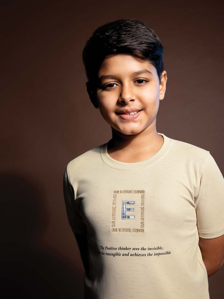 printed round neck half sleeve t-shirts for boys