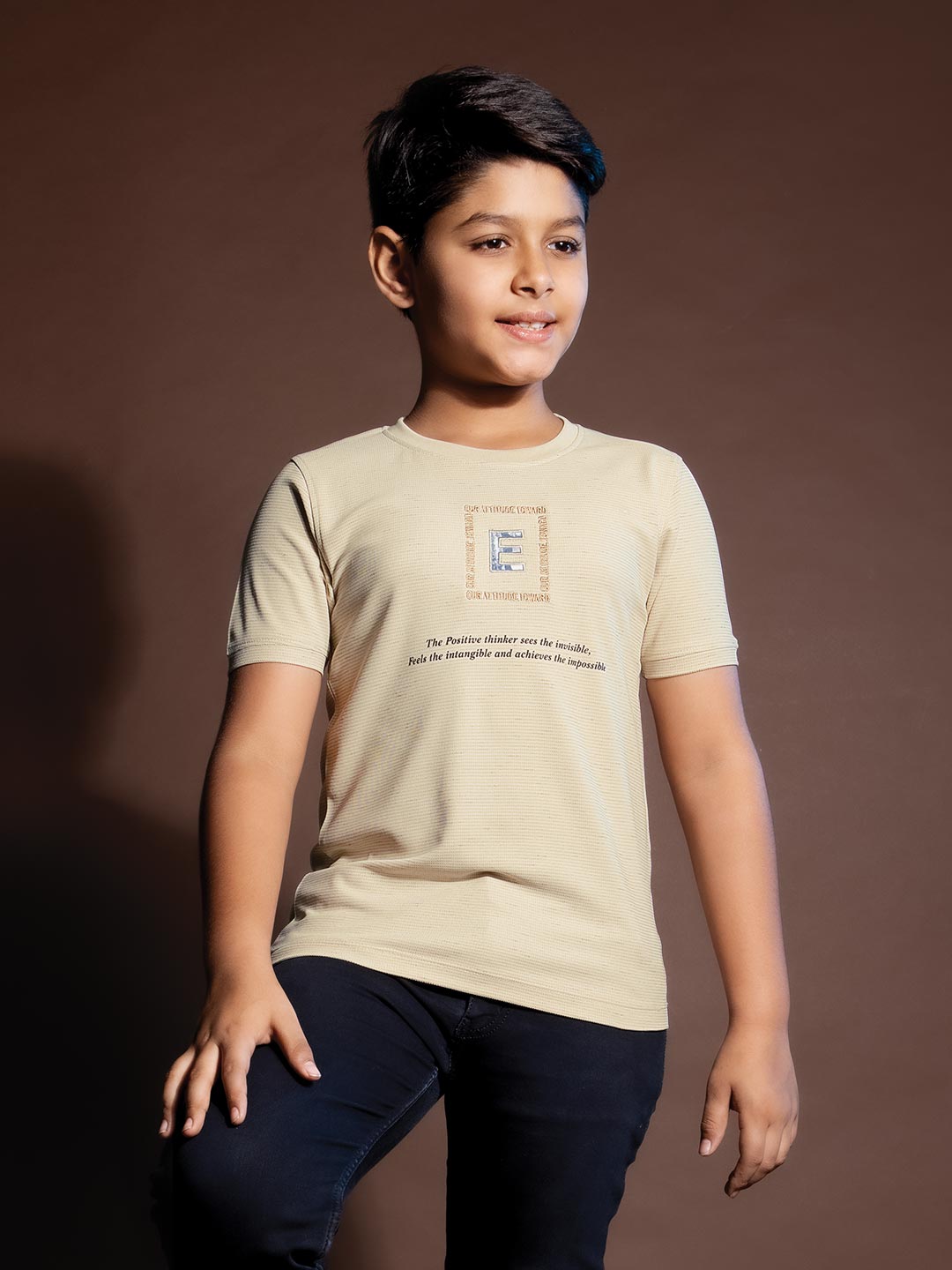 printed round neck half sleeve t-shirts for boys
