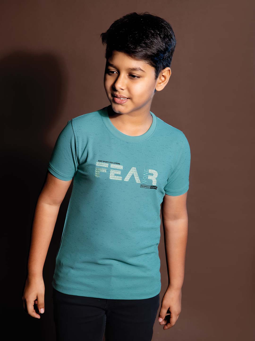 printed round neck half sleeve t-shirts for boys