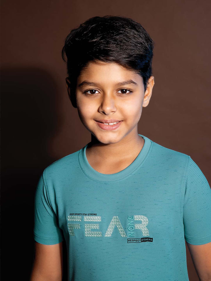 printed round neck half sleeve t-shirts for boys