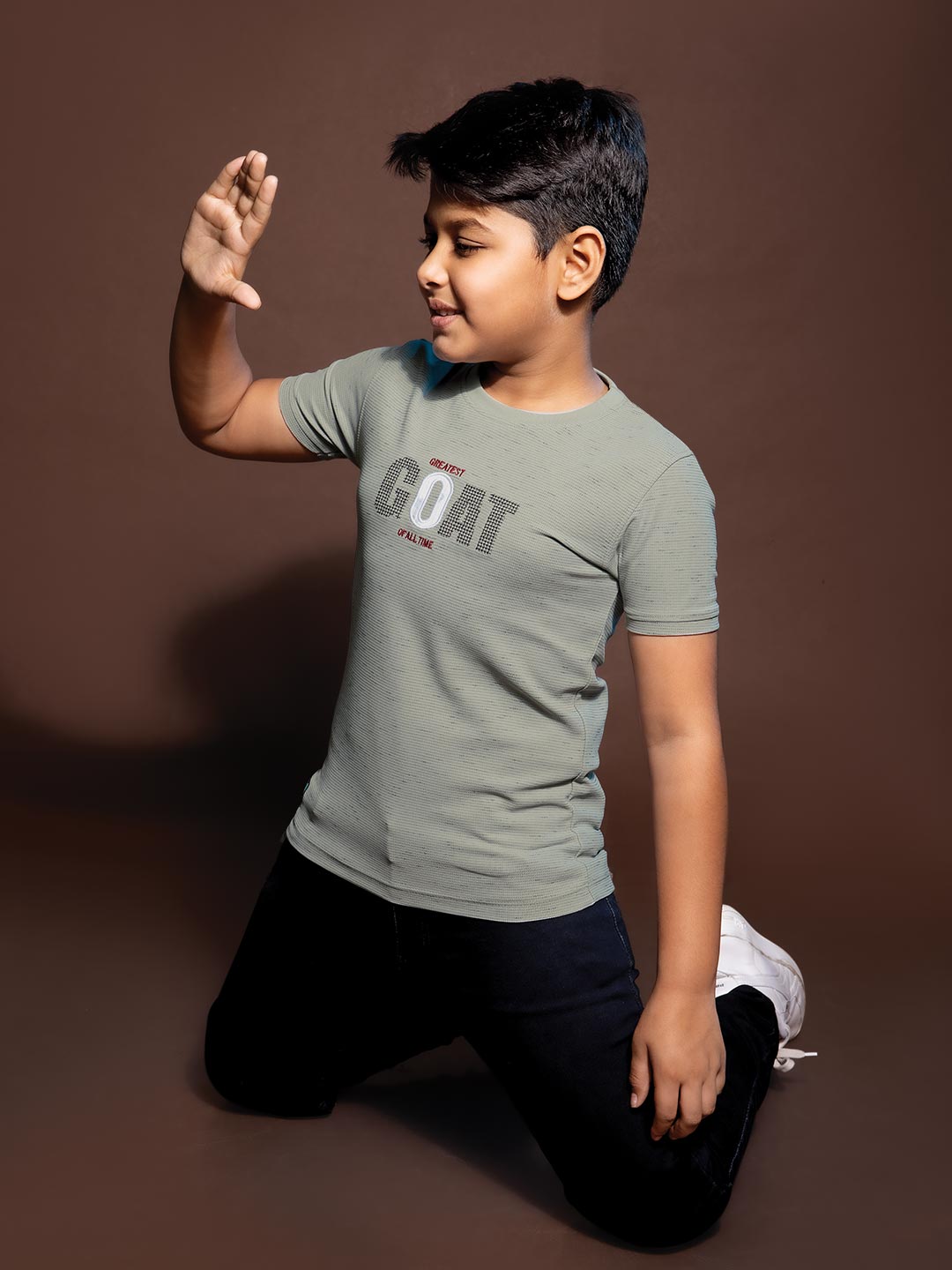 printed round neck half sleeve t-shirts for boys