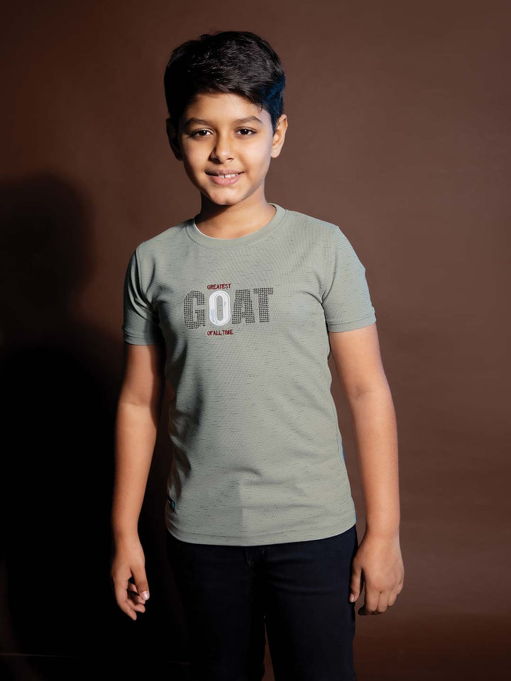 printed round neck half sleeve t-shirts for boys