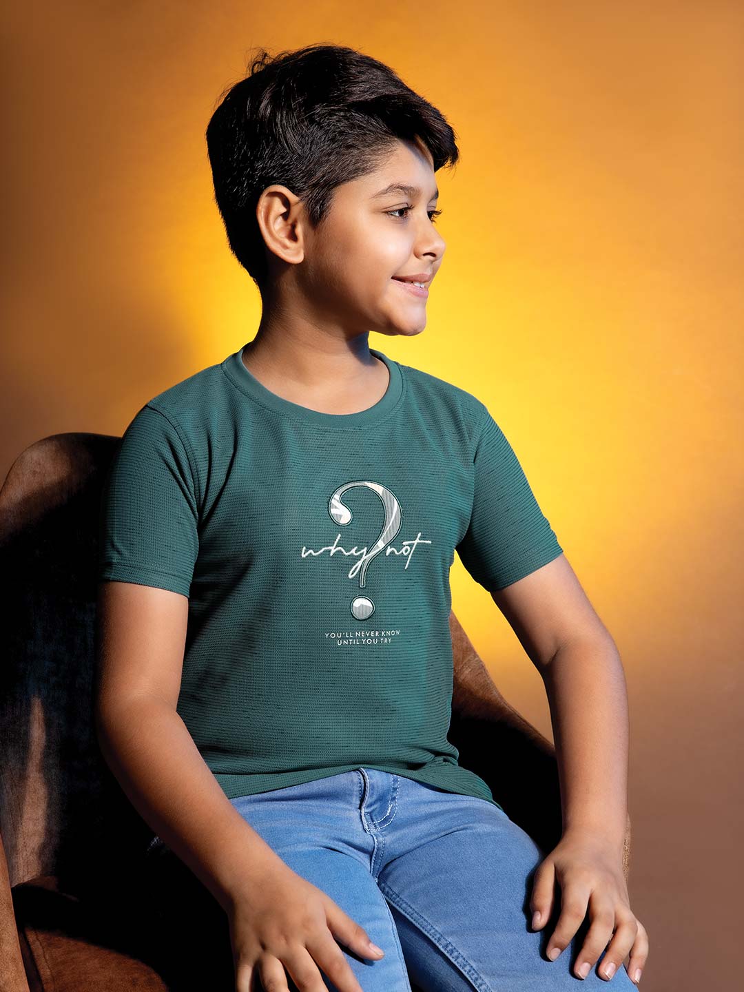 printed round neck half sleeve t-shirts for boys