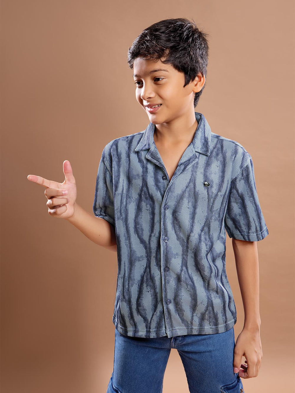 B-3790 collar printed half sleeve shirts for boys #color_mirage