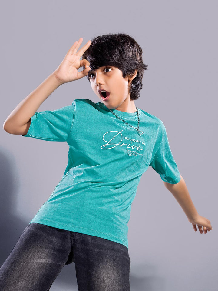 boys printed down shoulder t-shirt #color_bondi-blue