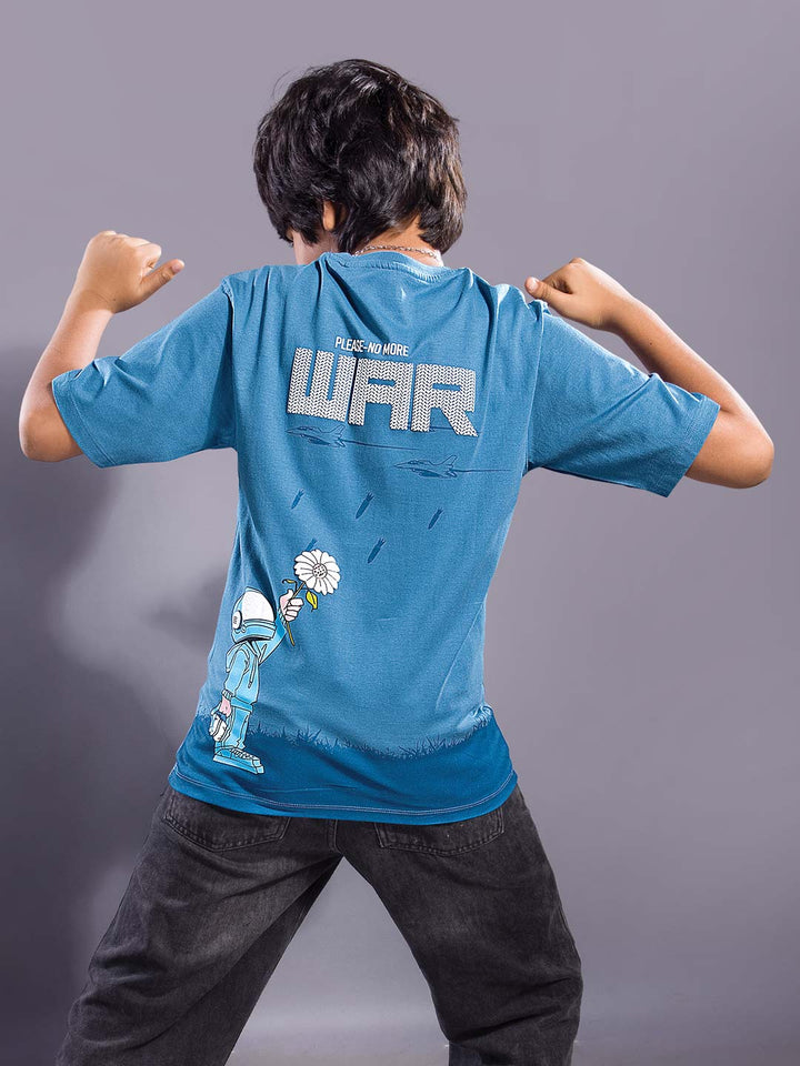 boys printed down shoulder t-shirt #color_silk-blue