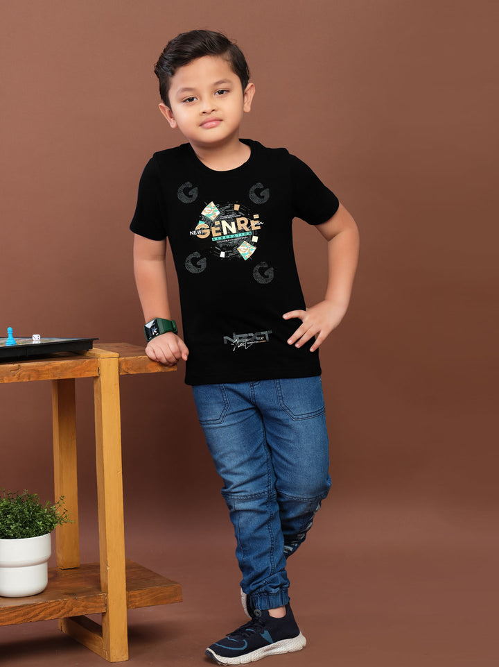 babu classic t-shirt for boys #color_black