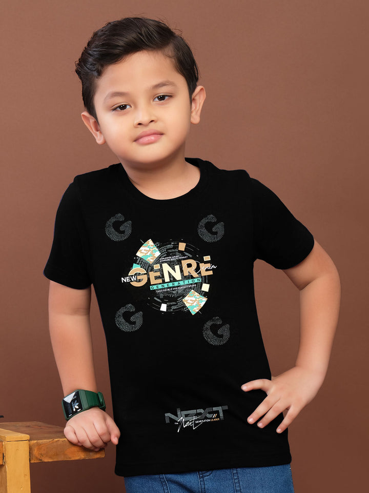 babu classic t-shirt for boys #color_black