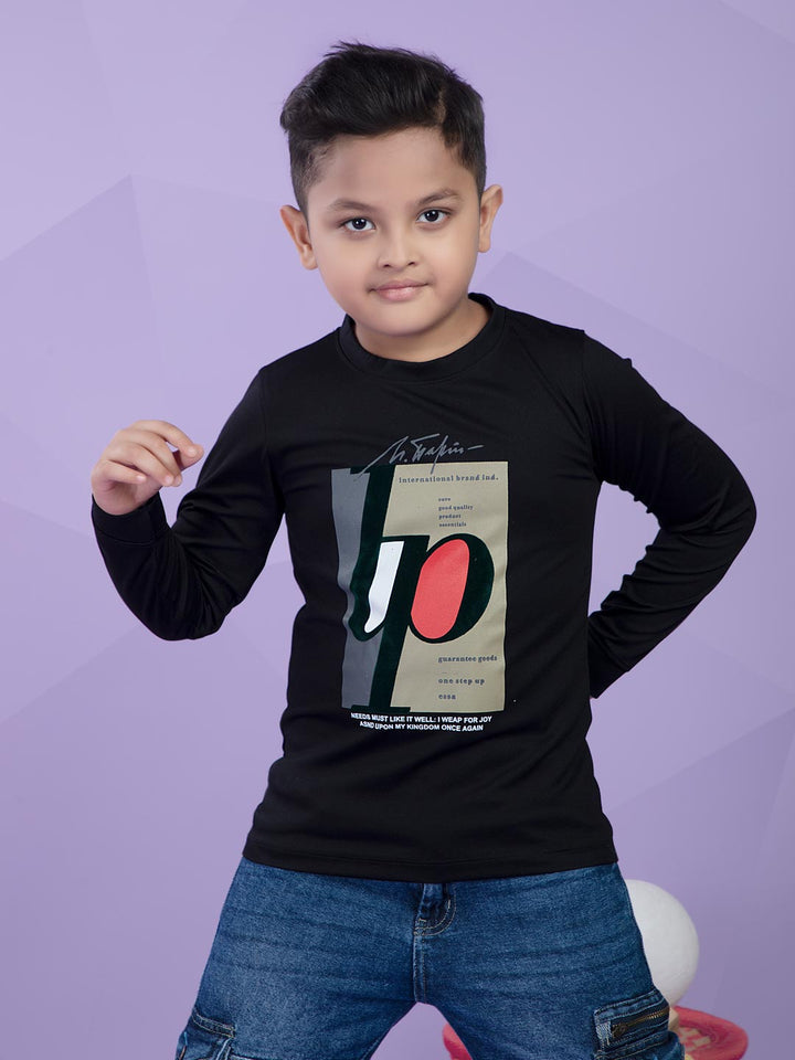 fg-1940 printed full sleeve t-shirt for boys #color_black