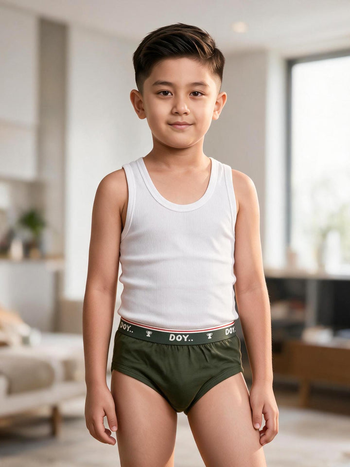 cotton plain doy jetty for boys green color-essa garments#color_heavy-metal