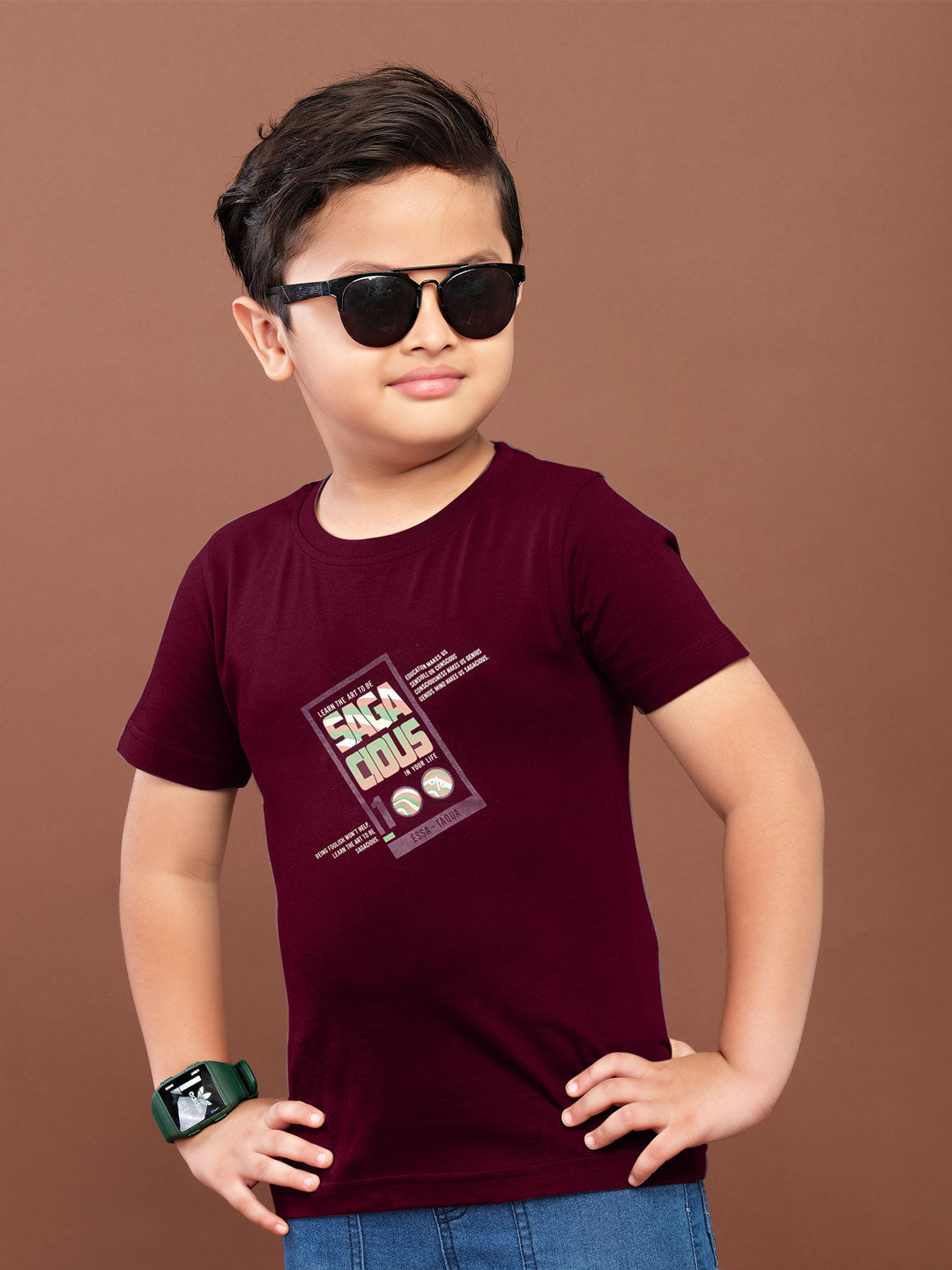 babu classic t-shirt for boys #color_crater-brown