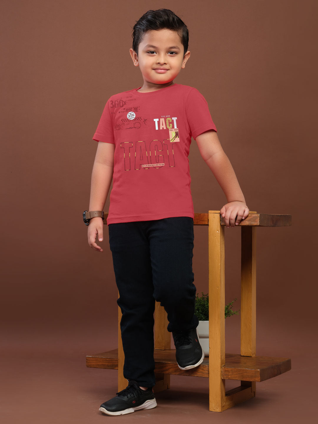 babu classic t-shirt for boys #color_crimson