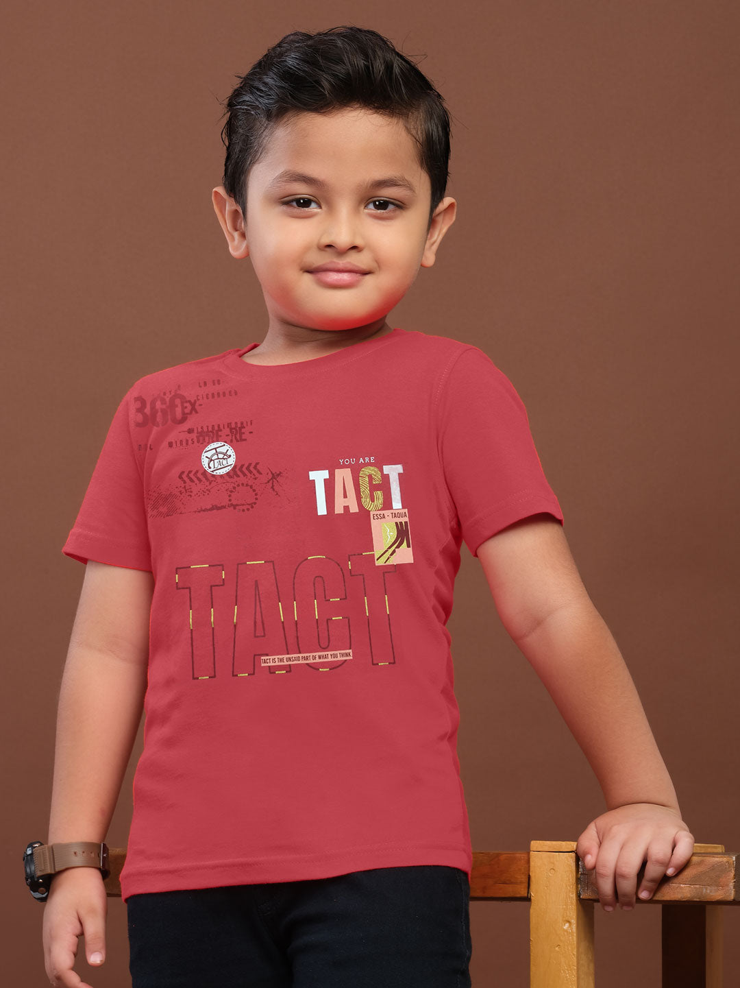 babu classic t-shirt for boys #color_crimson