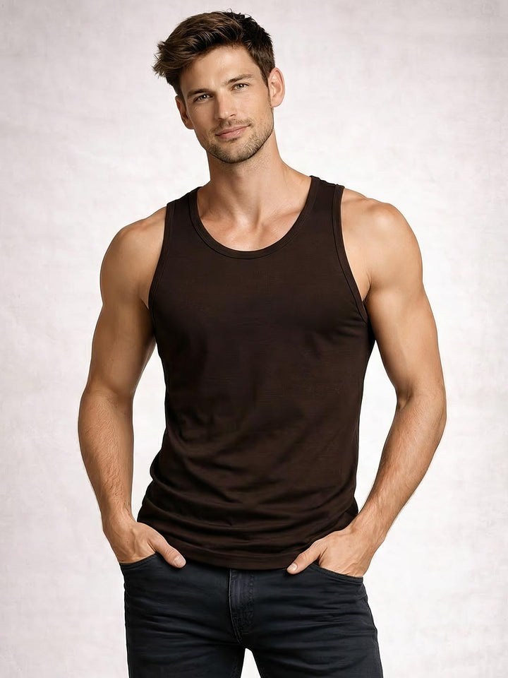 calyx vest roundneck for men dark brown-essa garments#color_bistre