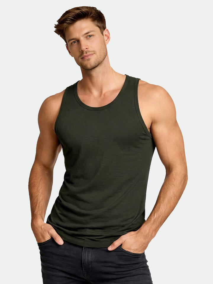 calyx vest roundneck for men dark brown-essa garments#color_heavy-metal