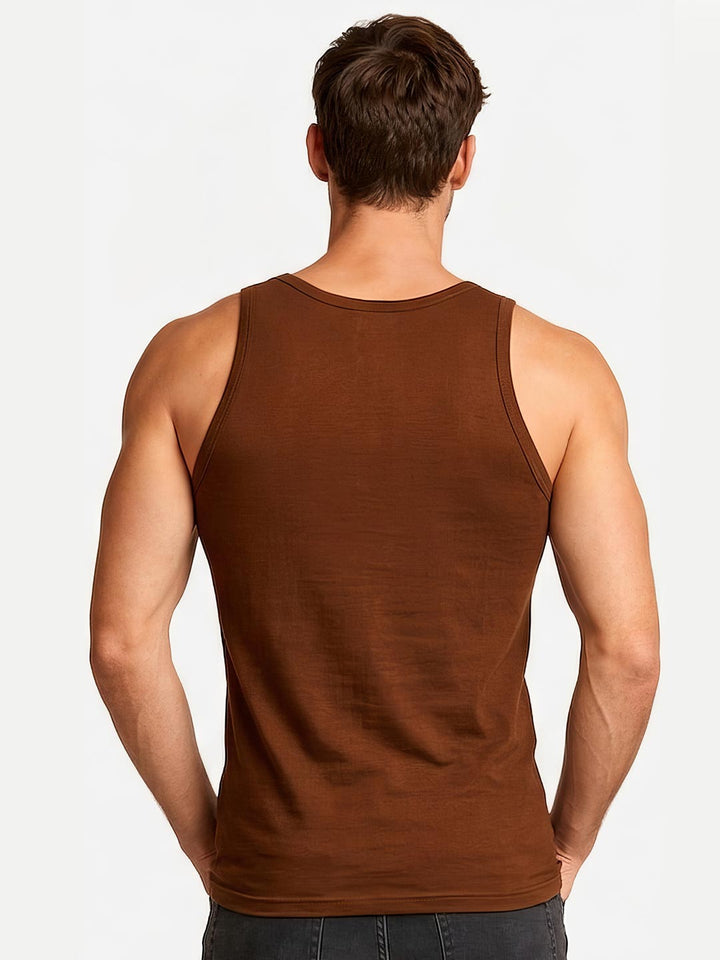 calyx vest roundneck for men dark brown-essa garments#color_irish-coffee