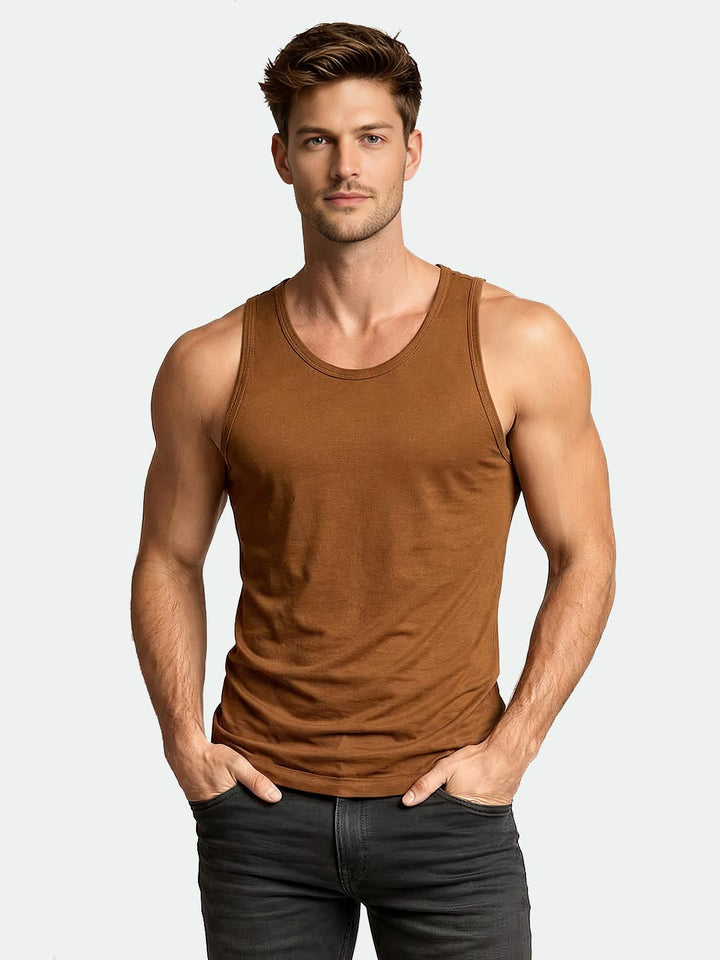 calyx vest roundneck for men dark brown-essa garments#color_coffee