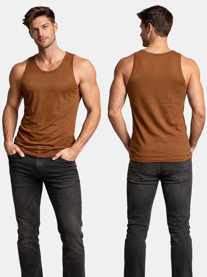 calyx vest roundneck for men dark brown-essa garments#color_coffee