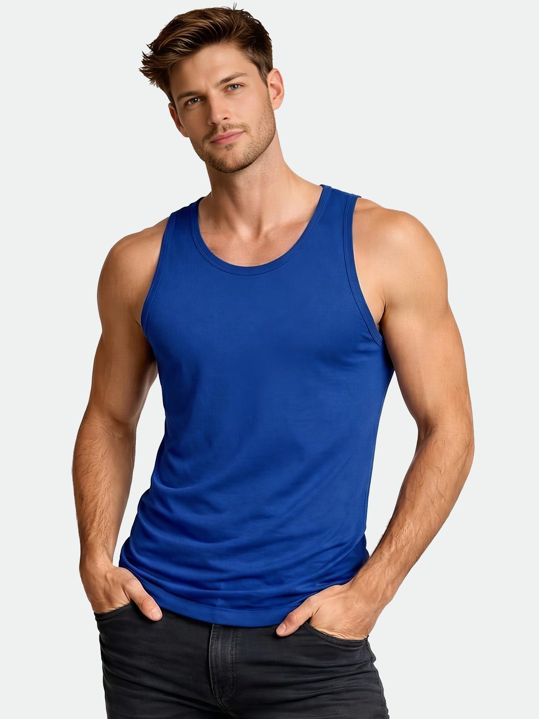 calyx vest roundneck for men dark brown-essa garments#color_tory-blue
