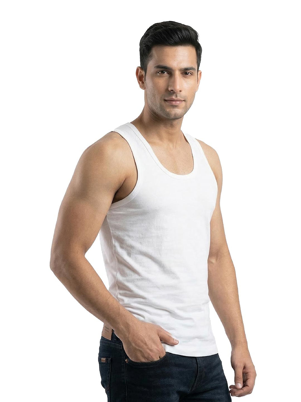 calyx vest roundneck for men white-essa garments
