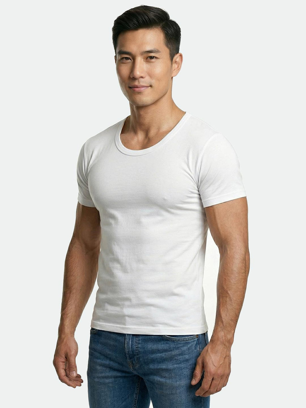 classy vest round neck sleeve for mens white-essa garments