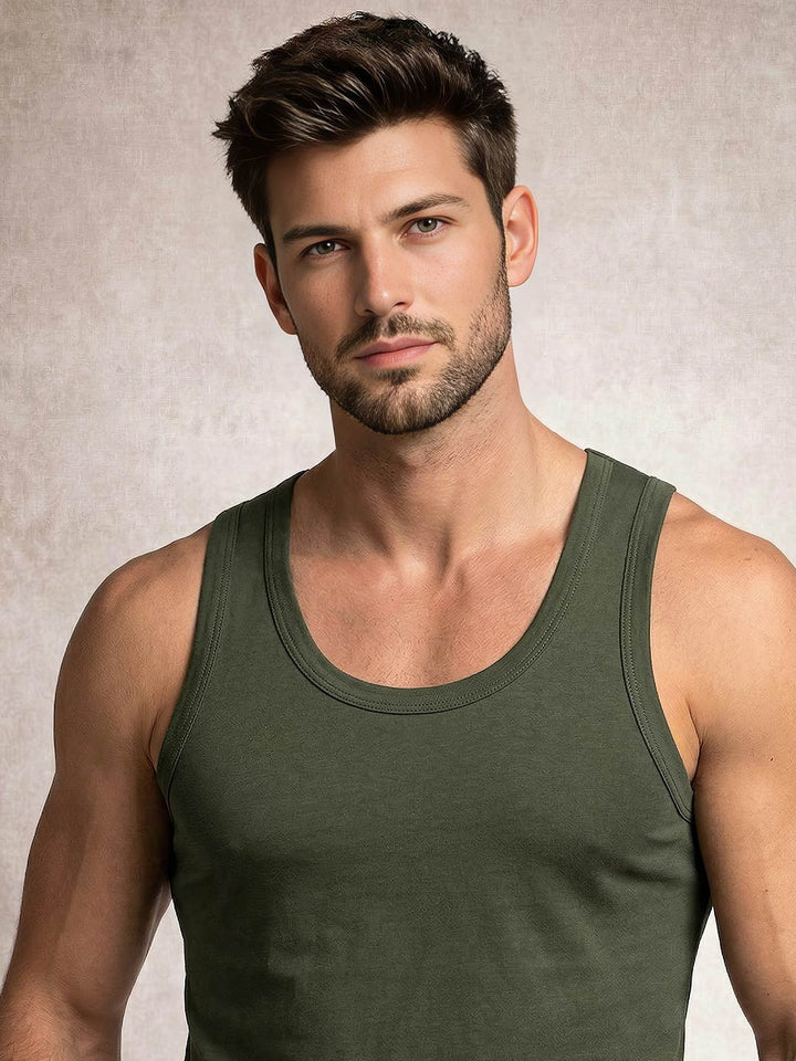 coold vest round neck for men dark green-essa garments#color_heavy-metal