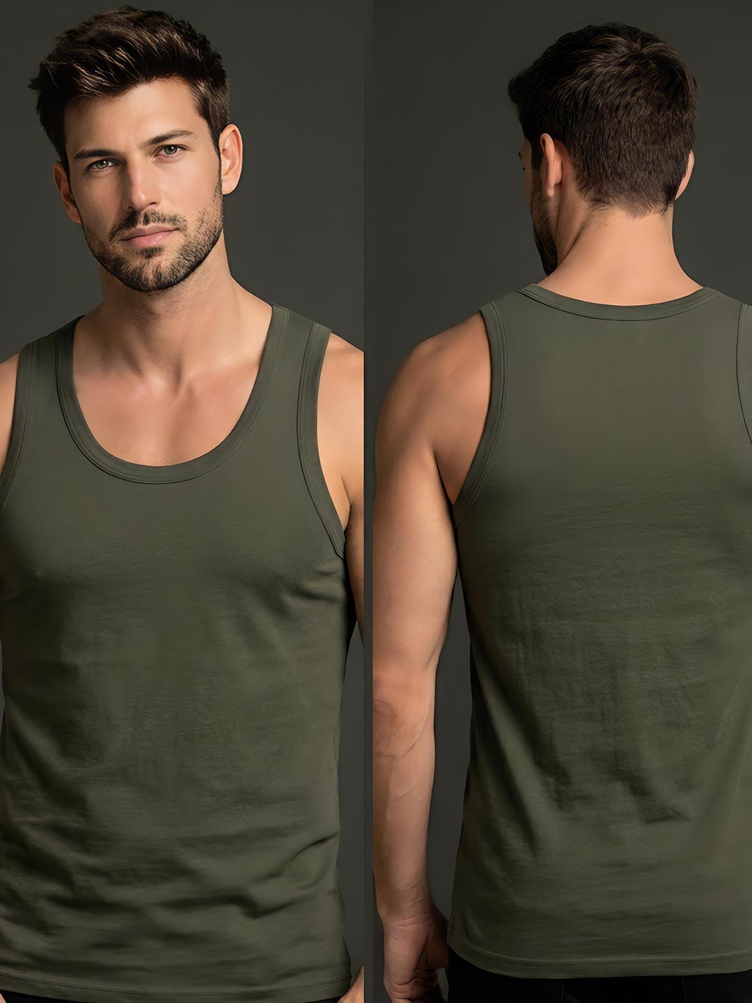 coold vest round neck for men dark green-essa garments#color_heavy-metal