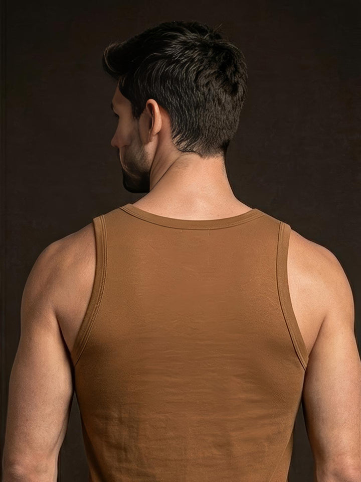 coold vest round neck for men dark brown-essa garments#color_irish-coffee